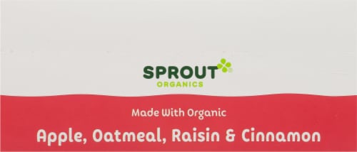 Sprout Organic Apple Oatmeal Raisin with Cinnamon Stage 2 Baby Food Perspective: top