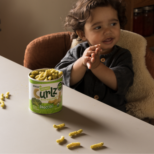 Sprout Organic Curlz® Broccoli Baked Toddler Snacks Perspective: top