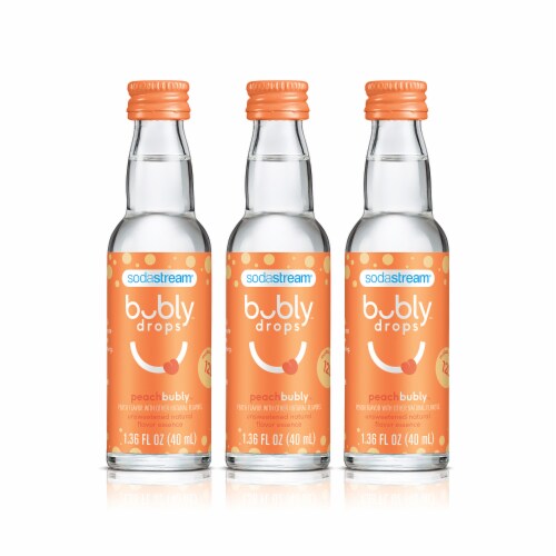 SodaStream bubly drops Peach Bubly Unsweetened Natural Flavor Essence - 3 Pack Perspective: top