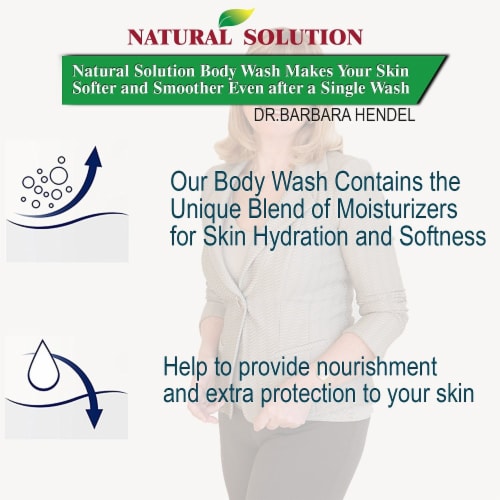 Natural Solution Body Wash, Purifying Pink Salt, Best for All Skin Types, Blood Orange–Pack 6 Perspective: top