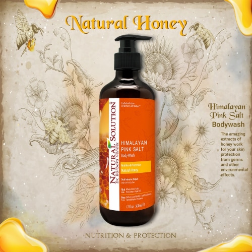 Natural Solution Body Wash, Daily Care for All Skin Types, Natural Honey - Pack of 6 Perspective: top