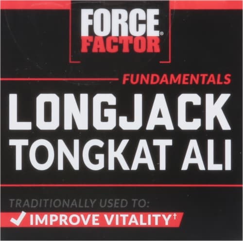 Force Factor Longjack Tongkat Ali 500mg Capsules Perspective: top