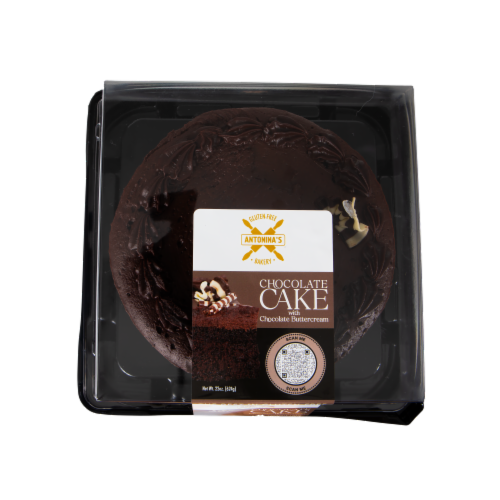 Antonina's Artisan Bakery Gluten Free Double Chocolate Single Layer Cake Perspective: top