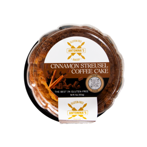 Antonina's Gluten Free Cinnamon Streusel Coffee Cake Perspective: top