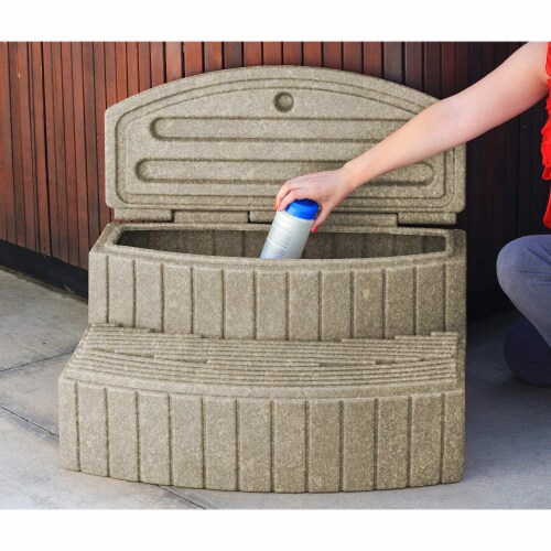 Good Ideas Sora Steps Lightweight Outdoor and Indoor Storage Step, Sandstone Perspective: top