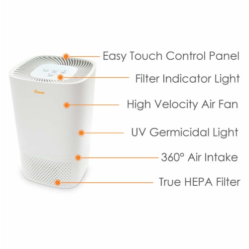 Crane True HEPA UV Air Purifier Perspective: top