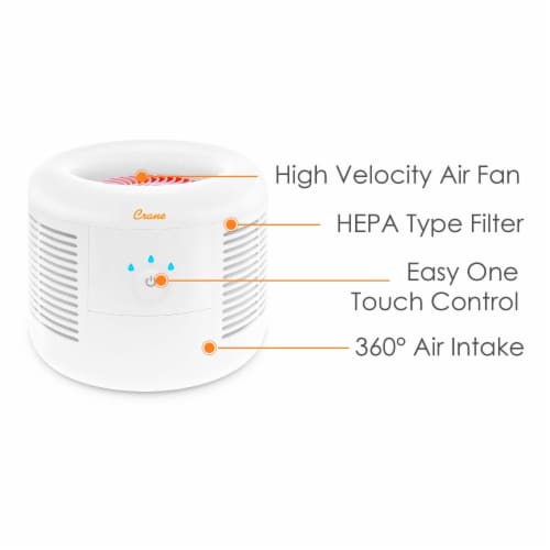 Crane HEPA Air Purifier Perspective: top