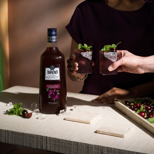 1800 The Ultimate Margarita® Black Cherry Prepared Cocktails Ready To Serve Perspective: top