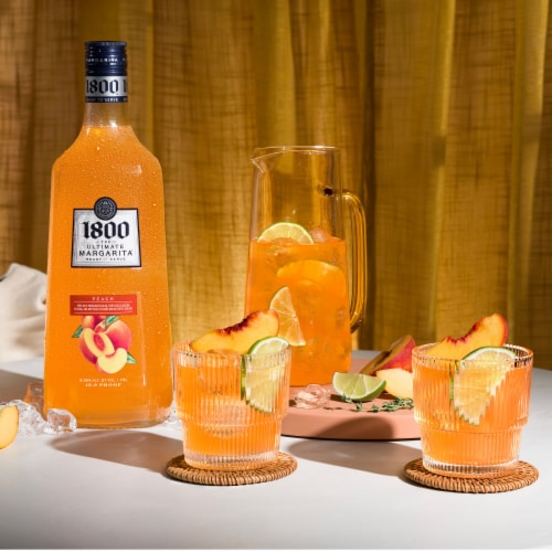 1800® The Ultimate Margarita Peach Prepared Cocktails Ready To Serve Perspective: top