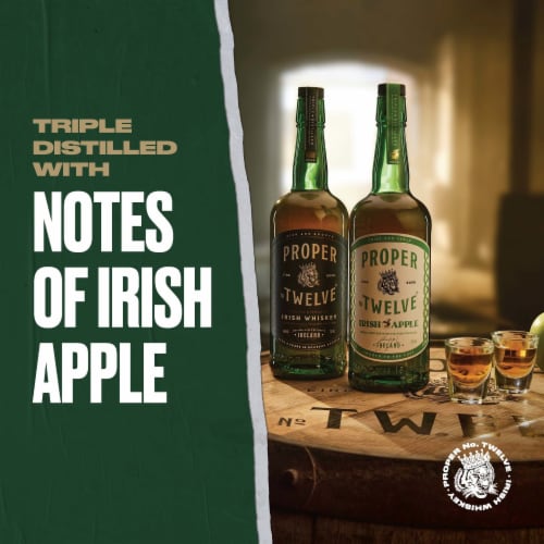 Proper No. Twelve Irish Apple Flavored Whiskey Perspective: top