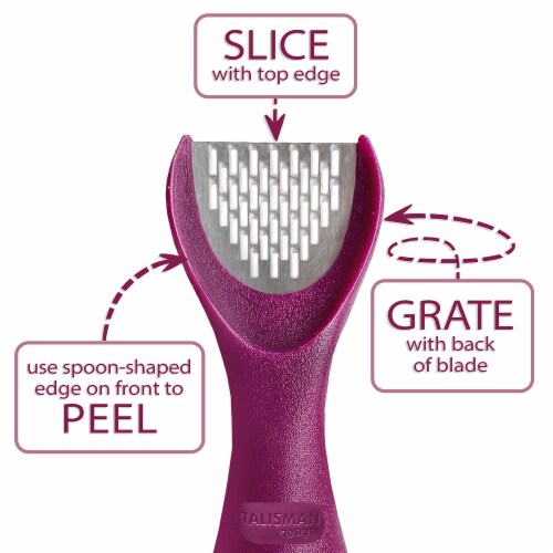 Talisman Designs Ginger Peeler & Grater, Purple Perspective: top