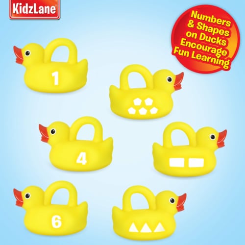 Kidzlane Yellow Ducks Fishing Game with 1 Rod - Learn Numbers & Shapes,  Small - Metro Market