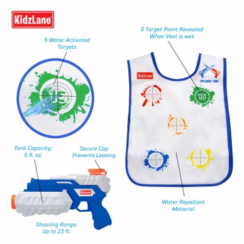 Kidzlane Water Guns & Vests | Fun Outdoor Water Toy for Kids | Summer Activity Ages 3-8 Perspective: top