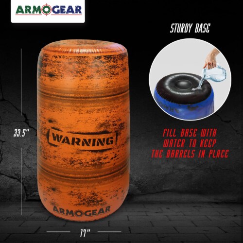 ArmoGear Set of 4 Inflatable Barrels for Laser Tag, Squirt Guns & Paintball Perspective: top