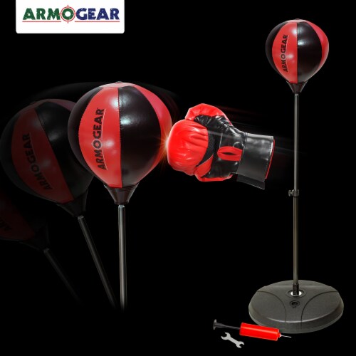 ArmoGear Kids Punching Bag w/ Stand, Gloves & Pump | Boxing Bag for All Ages Perspective: top