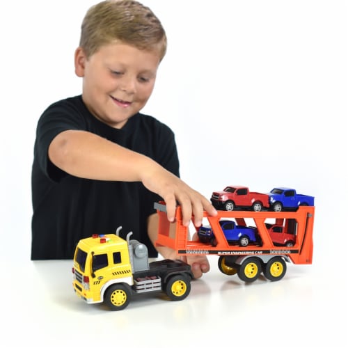 Sunny Days Maxx Action Trucks Long Haul Vehicle Transportation Playset Perspective: top