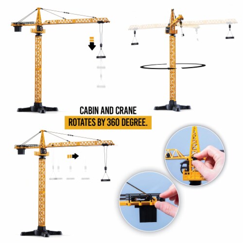 Top Race Crane Diecast Tower Metal Construction Vehicle Model Toy 1 50 TR 134D 16.54 H 6.3 L 6.69 W Foods Co