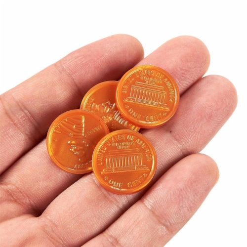 200 Fake Plastic Penny Coins Novelty Pirate Play Toy Prizes