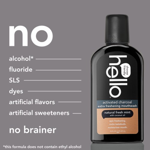 hello Activated Charcoal Extra Freshening Mouthwash Alcohol Free Perspective: top