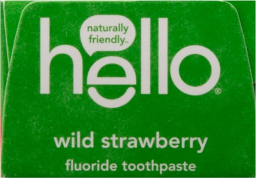 Hello® Wild Strawberry Kids Fluoride Toothpaste Perspective: top