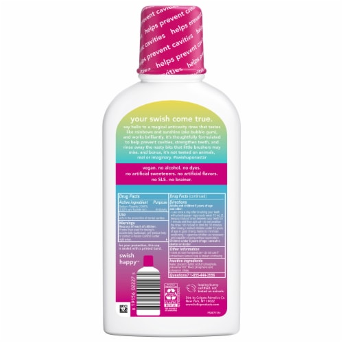 hello Mouthwash for Kids with Unicorn Bubble Gum Flavor Perspective: top