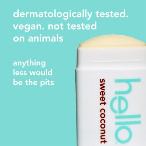 hello Sweet Coconut Aluminum Free Deodorant for Women and Men with Shea Butter 24 Hour Freshness Perspective: top