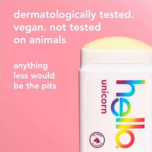 hello Unicorn Aluminum Free Deodorant for Women and Men with Shea Butter 24 Hour Freshness Perspective: top