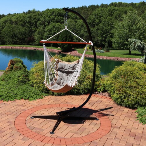 Sunyear Hammock Chair, Gray and White 