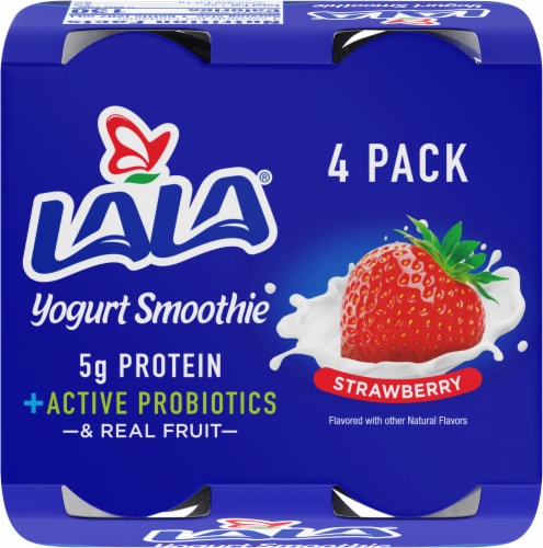 LaLa® Wild Strawberry Probiotic Yogurt Smoothies Perspective: top