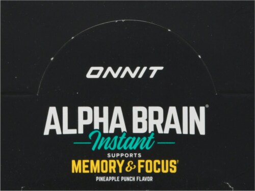 Onnit Pineapple Punch Alpha Brain Instant Dietary Supplement Packets Perspective: top