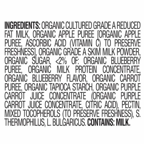 Happy Baby Organic Greek Yogis Fruit & Veggie Snacks Blueberry & Purple Carrot Bag Perspective: top