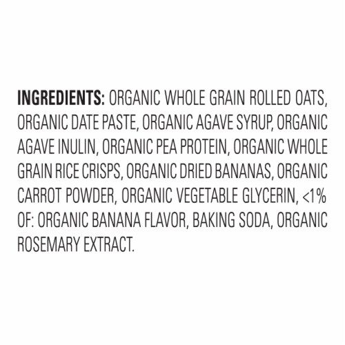 Happy Tot Fiber & Protein Gluten Free Oat Bar Organic Bananas & Carrots Box Perspective: top