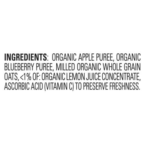 Happy Baby Clearly Crafted Stage 2 Apples Blueberries & Oats Pouch Perspective: top