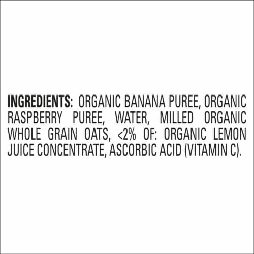 Happy Baby Clearly Crafted Stage 2 Bananas Raspberries & Oats Pouch Perspective: top