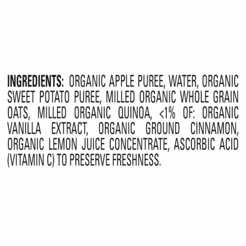 Happy Baby Stage 2 Meals Apples Sweet Potatoes & Granola Pouch Perspective: top