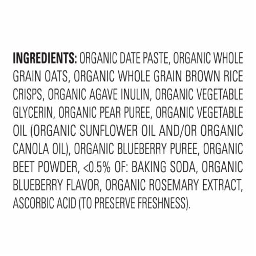 Happy Tot Super Foods Gluten Free Oat Bar Organic Blueberries & Oatmeal Box Perspective: top