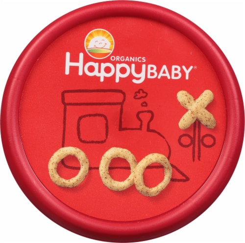 Happy Baby® Snackers™ Organic Tomato and Basil Baked Grain Snack Perspective: top