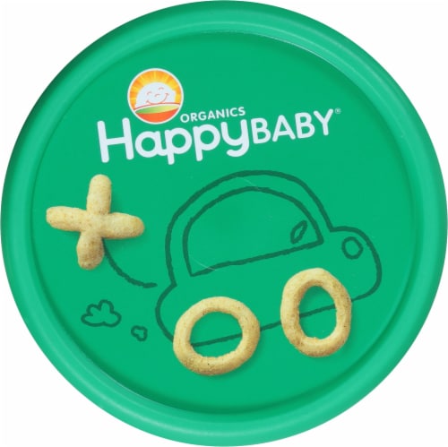 Happy Baby® Organic Snackers™ Gluten Free Creamy Spinach & Carrot Baked Grain Snack Perspective: top