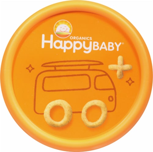 Happy Baby® Organics Organic Snackers™ Vegan Cheddar & Broccoli Baked Grain Snack Perspective: top