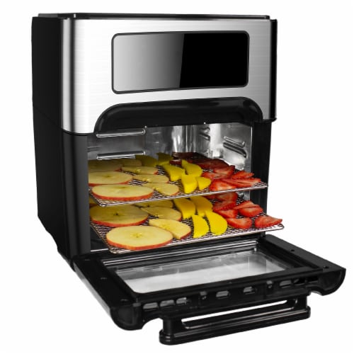 GoWISE USA 12.7 QT Air Fryer Oven Select, Black/Silver Perspective: top