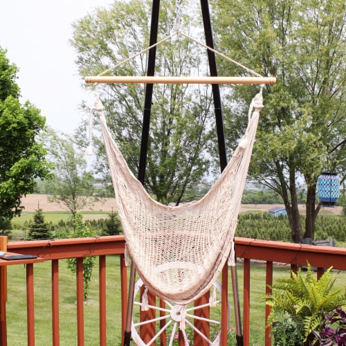 Sunnydaze Extra Large Mayan Cotton Nylon Rope Hammock Chair