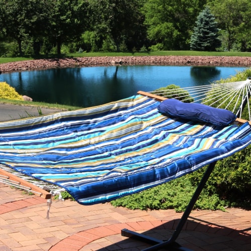 Sunnydaze 2 Person Rope Hammock with Steel Stand and Pad Pillow Lakeview 48 Fred Meyer