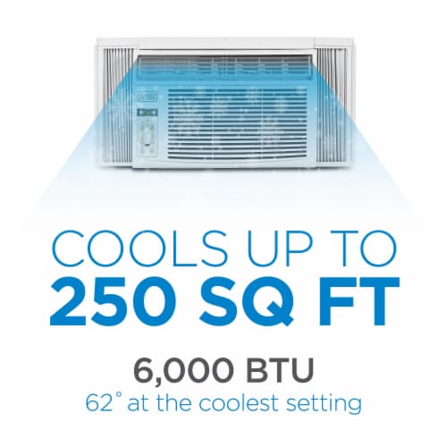BLACK+DECKER® 6000 BTU Window Air Conditioner with Remote Perspective: top