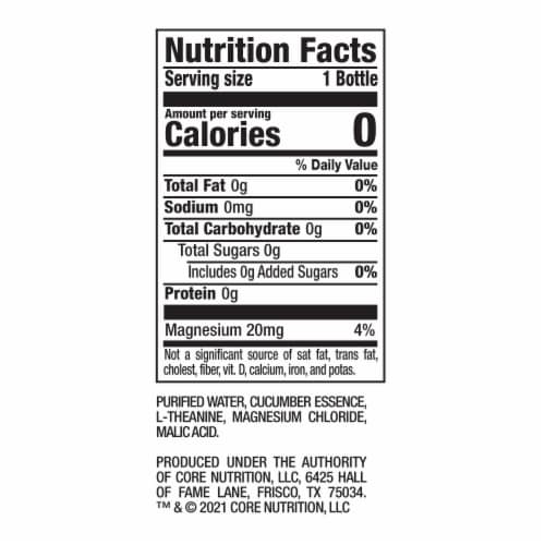 Core Hydration Calm Enhanced Bottled Water Perspective: top