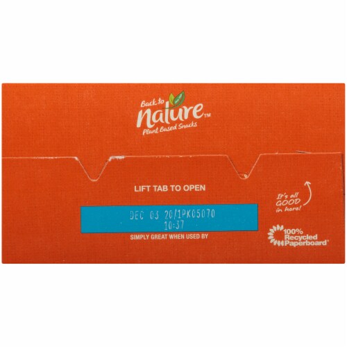 Back to Nature Rosemary & Olive Oil Harvest Whole Wheat Crackers Box Perspective: top