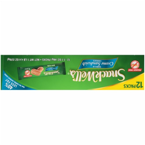 Snackwell's Vanilla Cream Sandwich Cookies Perspective: top