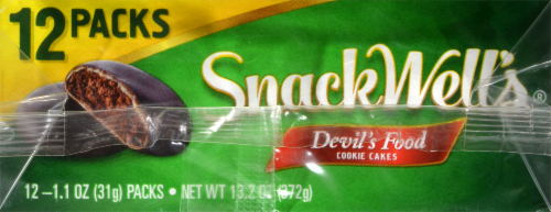 SnackWell's Devils Food Cookie Cakes Multipack 12 Count Perspective: top