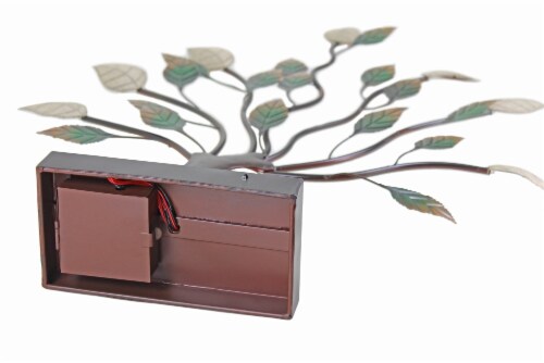 Alpine Lighted Indoor LED Metal Tree Patio Garden Decor, (ONY104HH-L) Perspective: top