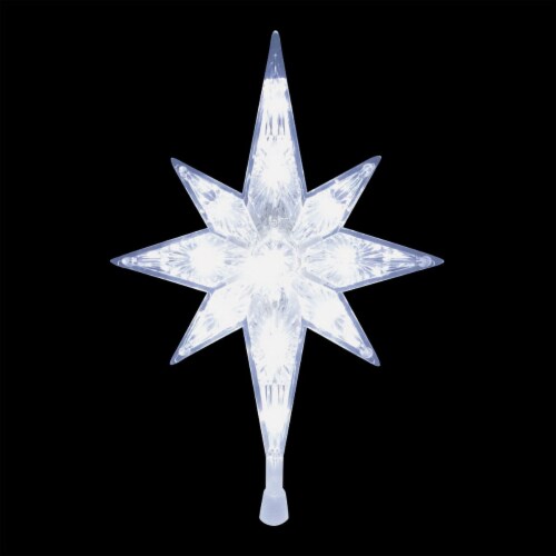 Alpine Transparent LED 11 In. Star Christmas Tree Topper COR212WT-TM Perspective: top