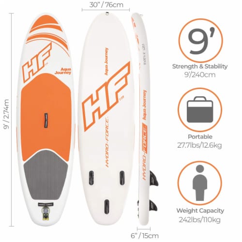 Bestway Hydro Force Inflatable Aqua Journey Stand Up Paddle Board Perspective: top